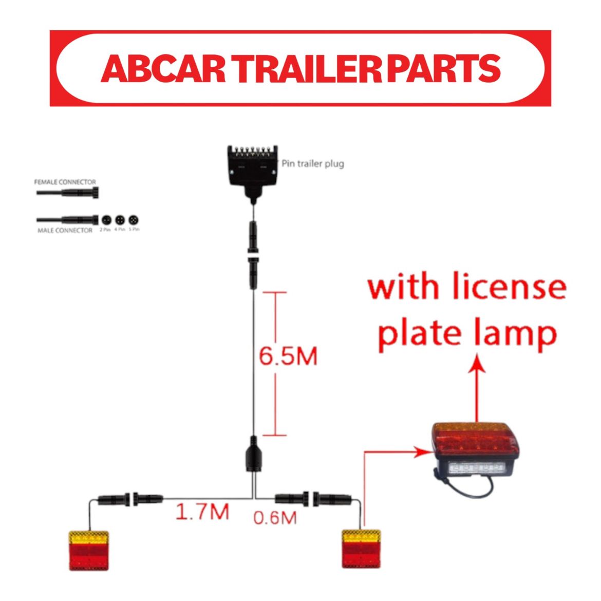 Picture of LED Light Kit Square 12v for Single Axle Plug N Play (PNP) Superior