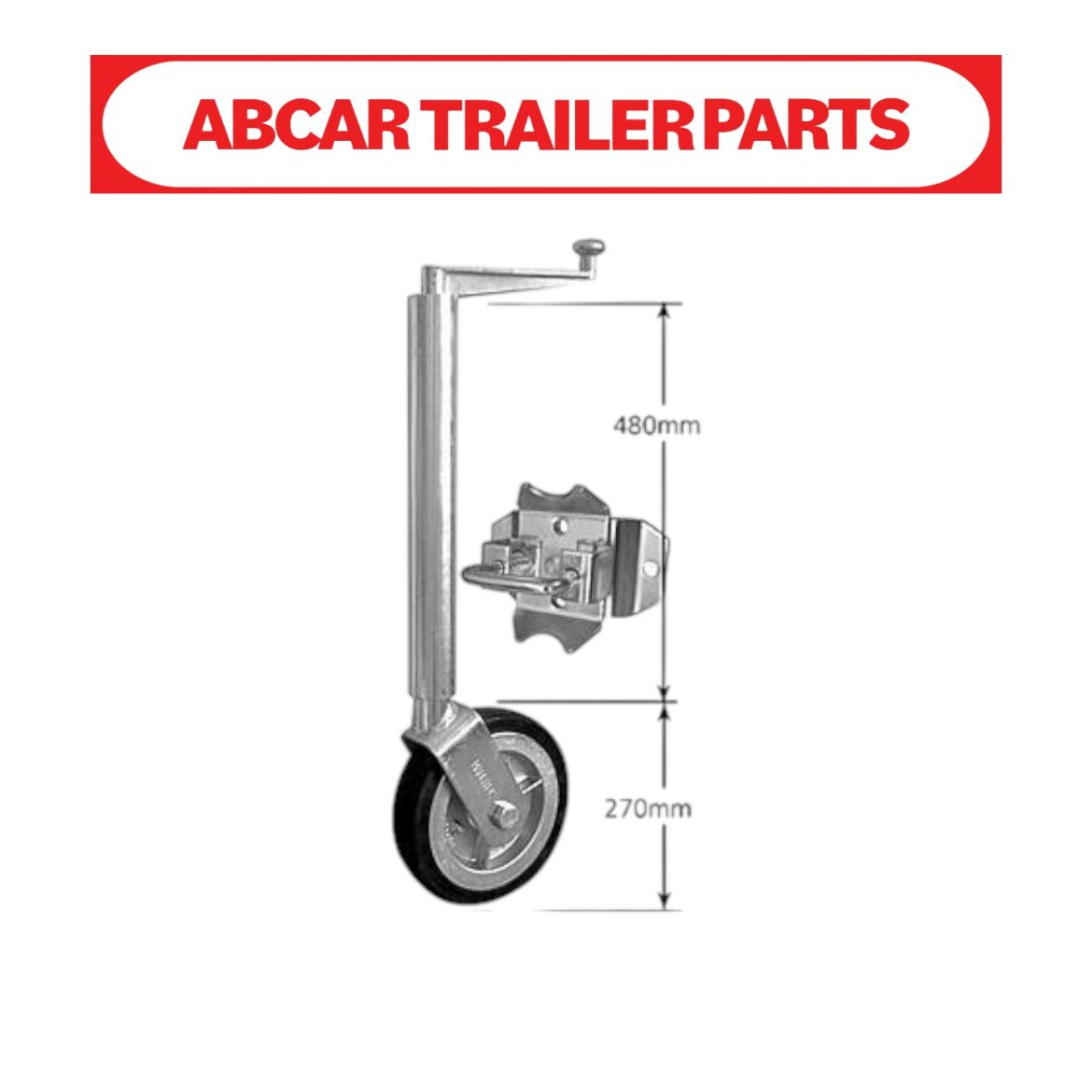 Picture of Jockey Wheel 10" Extra Heavy Duty - Loose Swivel Bracket - 1250kg Capacity