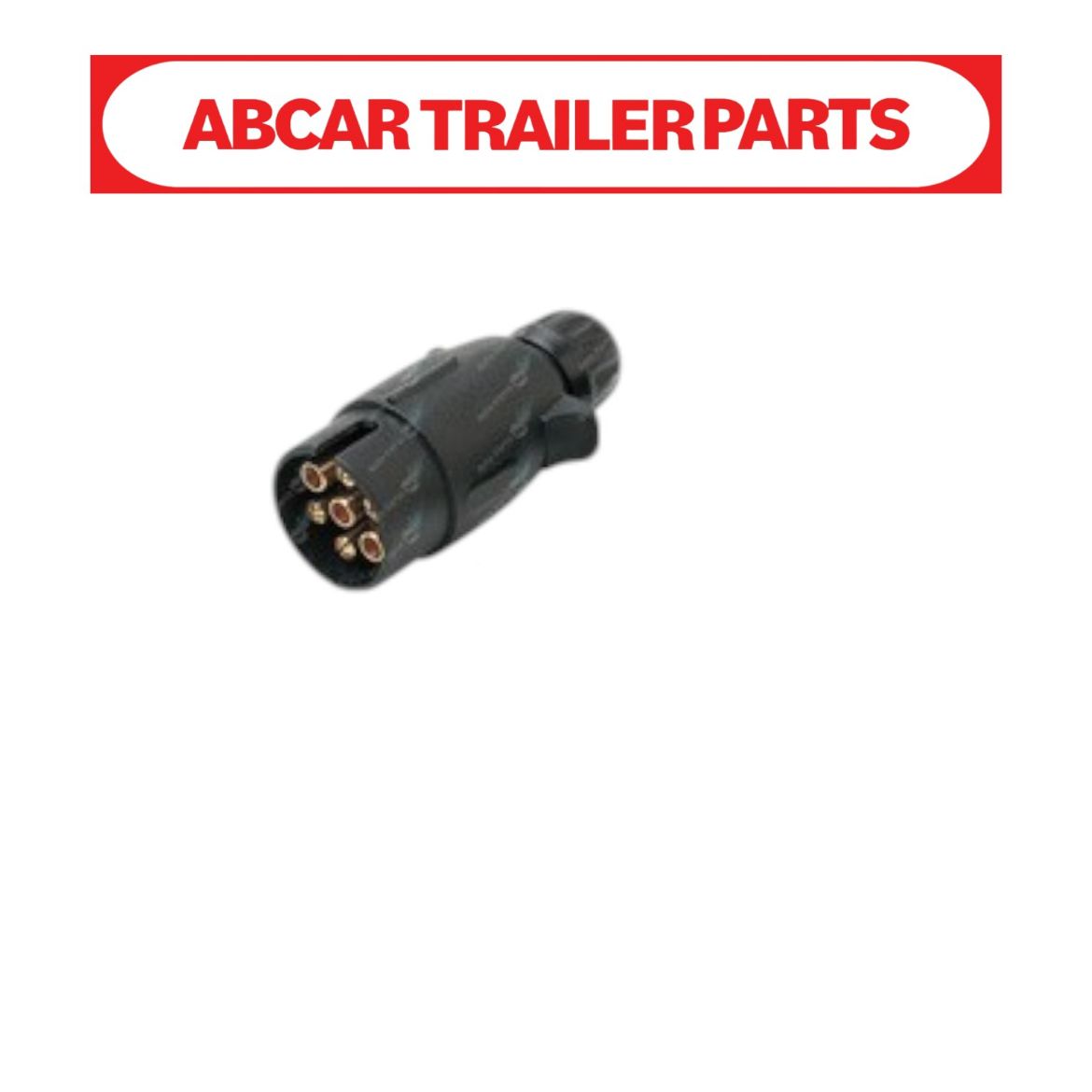 Picture of 7 Pin Plug Large Round Plastic - Blister Pack