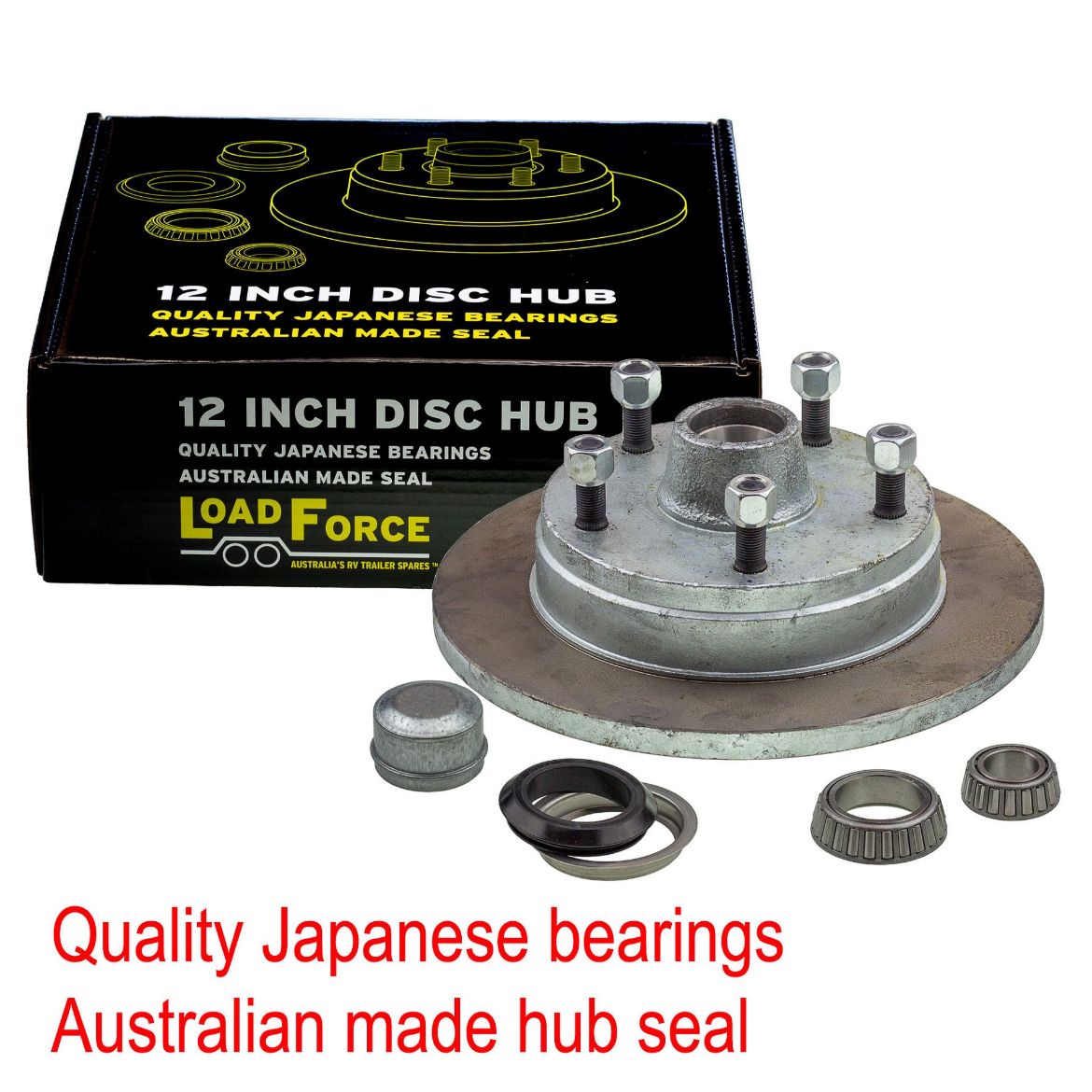 Picture of Disk Brake Hub 12" x 5/8 Gal 5 Stud Land Cruiser - SL Ford Bearings