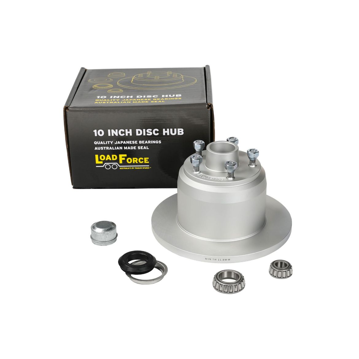 Picture of Disk Brake Hub 10" Velox 5 Stud HT 125mm Hat -  Ford SL Bearings
