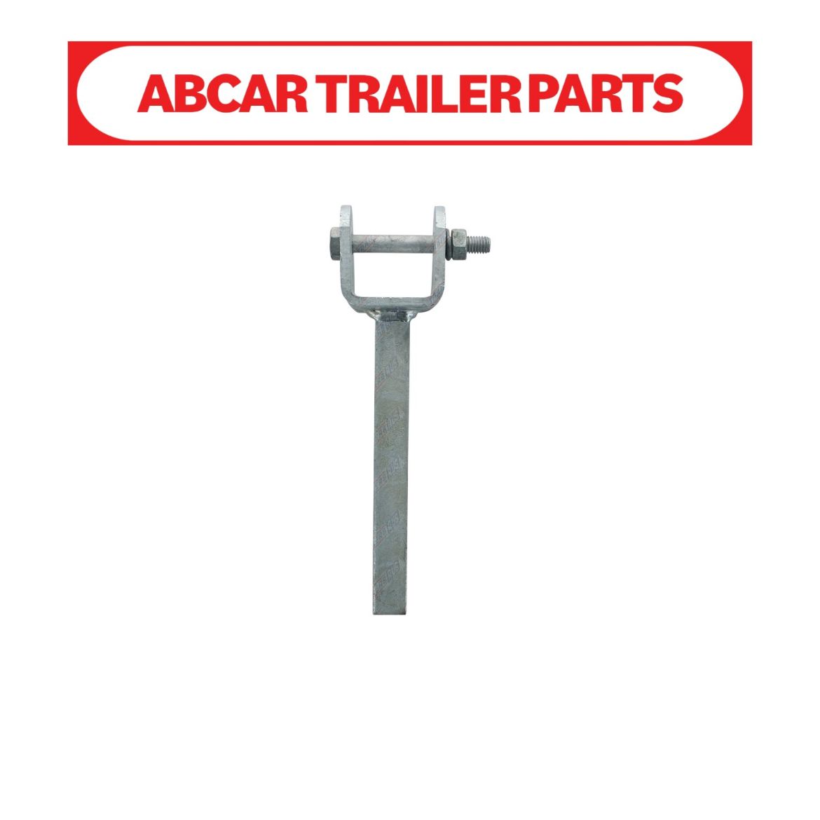 Picture of Skid Stem Bracket Gal 8" Wood Yoke Straight - 20mm Leg, 54mm Inside Includes Nuts and Bolts