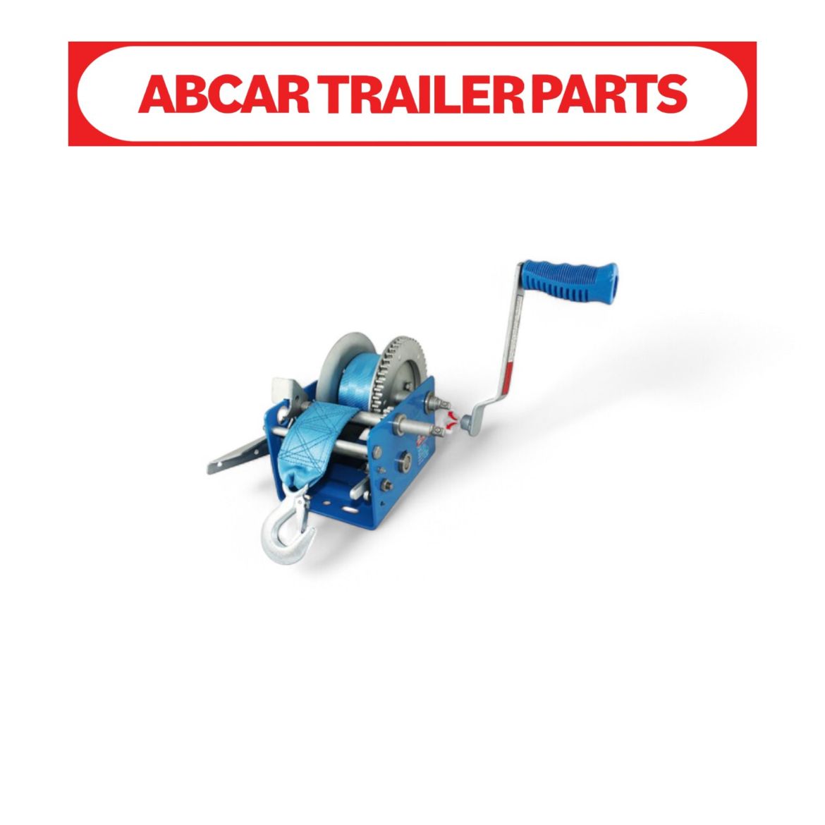 Picture of Winch 12:1 1150kg 65mm x 7.5M Strap with Snap Hook and Brake Lever Powder Coated
