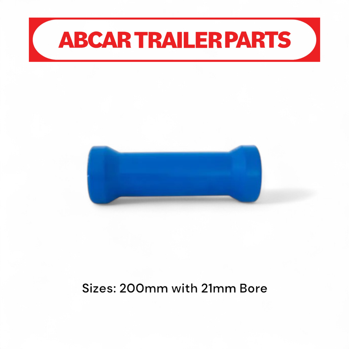 Picture of Keel Roller 8" 200mm Blue Nylon - 21mm Bore