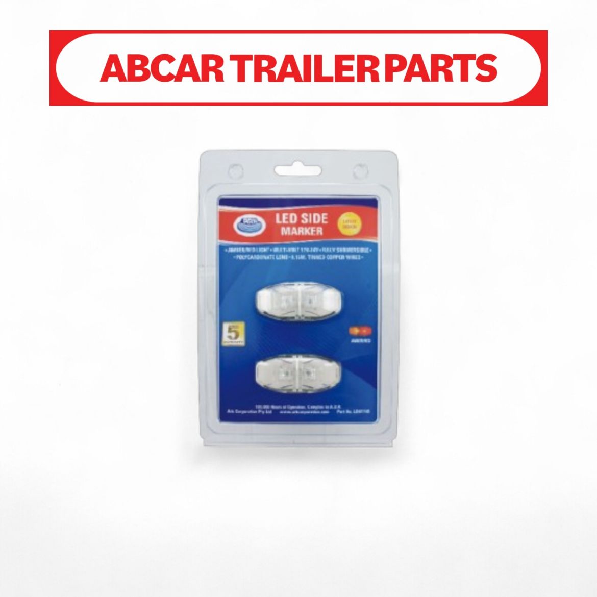 Picture of LED Side Marker Lamp - 9-33 volts (White) Pair