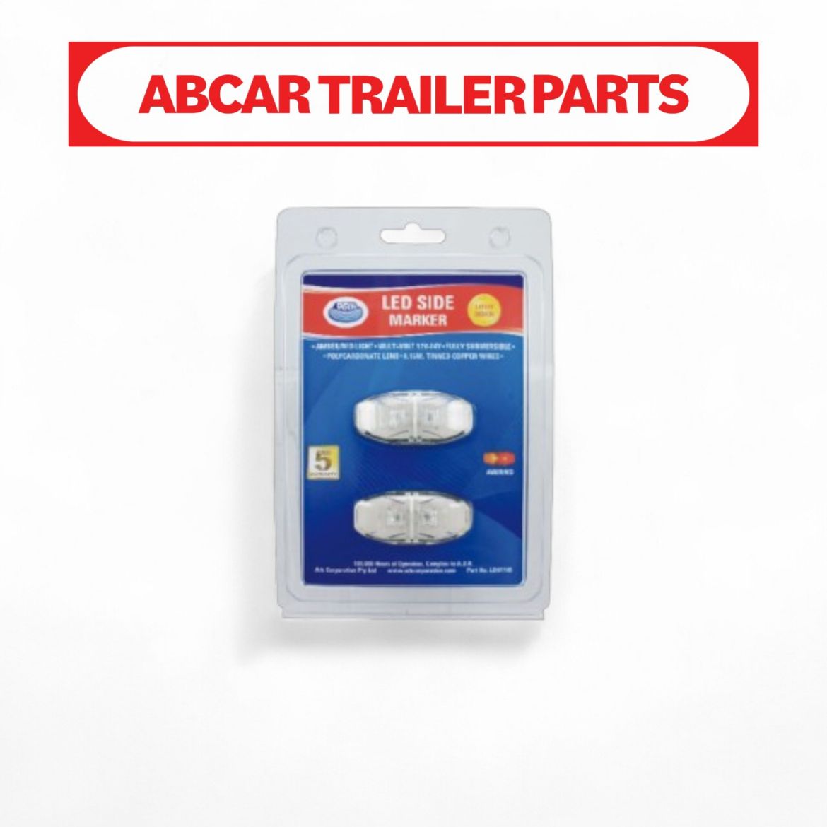 Picture of LED Side Marker Lamp - 9-33 volts (Amber) Pair