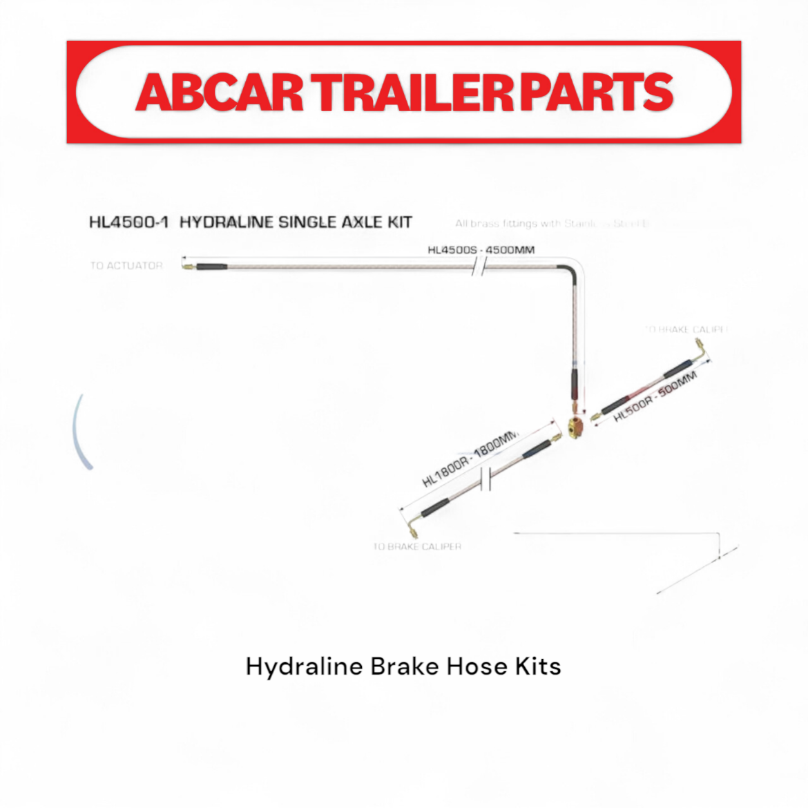 Picture of Hydraline Braided Brake Line Kit - 4.5m Single Axle