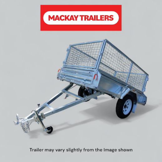 Picture of 6x4 S1000 Gal Single Axle Tilt Trailer ATM 750kg
Package Includes:  6" Jockey Wheel, Spare Wheel Bracket, Spare Wheel and 600mm Cage