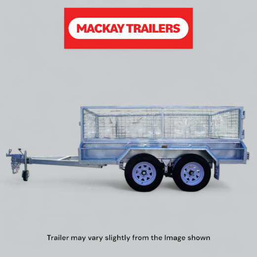 Picture of 10x5 S2000 Gal Tandem Axle Braked Trailer ATM 2000kg
Package Includes:  8" Jockey Wheel, Spare Wheel Bracket, Spare Wheel and 600mm Cage
