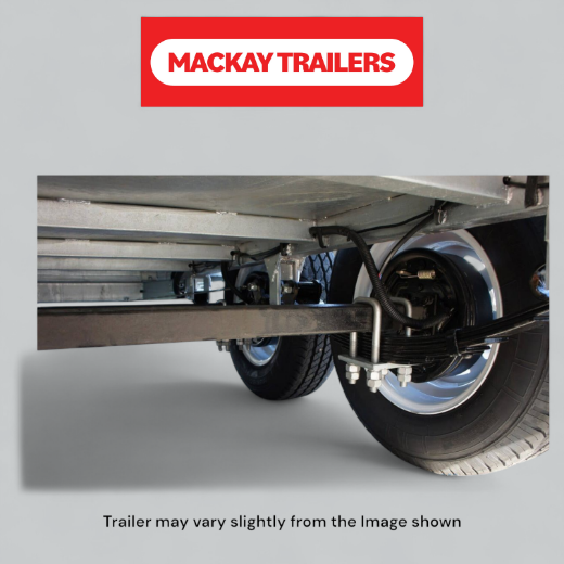 Picture of 10x5 S3200 Gal Tandem Axle Electric Brake Trailer ATM 3200kg
Package Includes:  8" Jockey Wheel, Spare Wheel Bracket, Spare Wheel and 600mm Cage