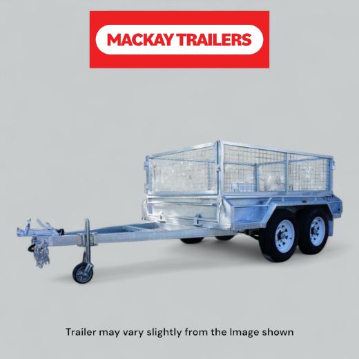 Picture of 8x5 S3200 Gal Tandem Axle Electric Brake Trailer ATM 3200kg
Package Includes:  8" Jockey Wheel, Spare Wheel Bracket, Spare Wheel and 600mm Cage
