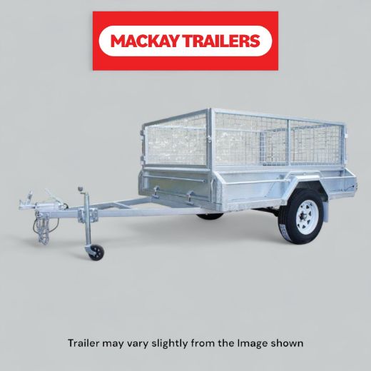 Picture of 7x4 S1400 Gal Single Axle Braked Trailer ATM 1400kg
Package Includes:  6" Jockey Wheel, Spare Wheel Bracket, Spare Wheel and 600mm Cage