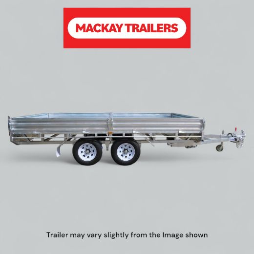 Picture of 14x7 S3500 Gal Tandem Axle Flat Top Electric Brake Trailer ATM 3500kg
Package Includes:  8" Jockey Wheel, Spare Wheel Bracket, Spare Wheel, Ramps,600mm Cage,
Ladder Rack & Headboard