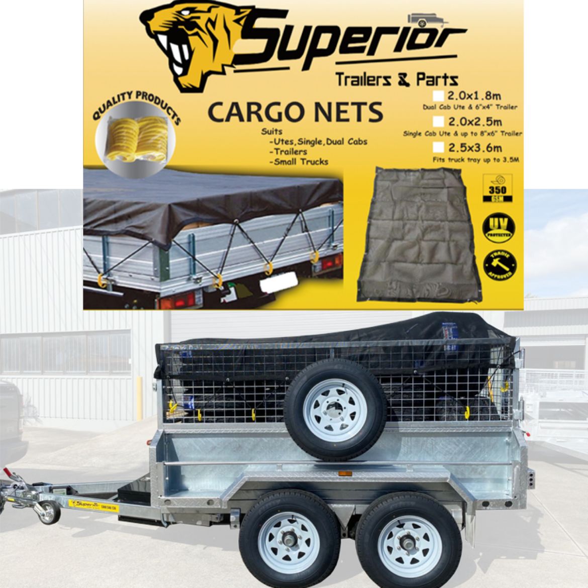 Picture of Mesh Cargo Net - 2m x 1.8m Superior (Fits up to 6x4 Trailer)