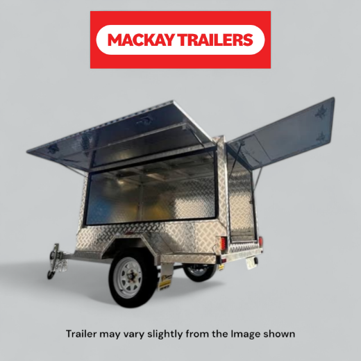 Picture of 8x5 S1400 Gal Single Axle Braked Luggage Trailer ATM 1400kg
Package Includes:  6" Jockey Wheel, Spare Wheel Bracket, Spare Wheel