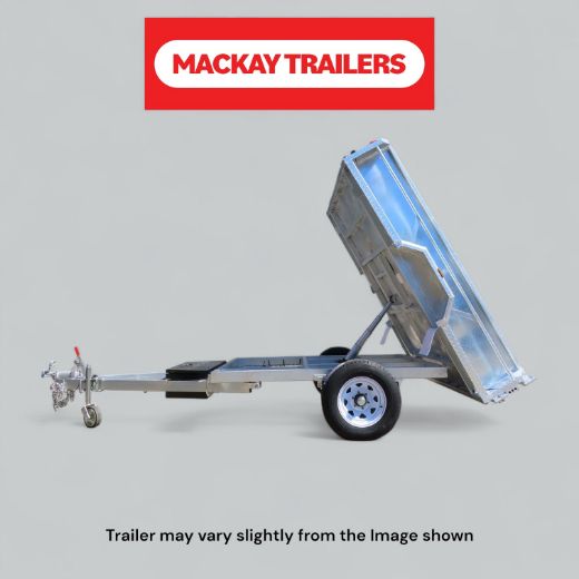 Picture of 8x5 S1800 Gal SingleAxle Hydraulic Tipper Electric Brake Trailer 450mm Sides ATM 1800kg
Package Includes:  8" Jockey Wheel, Spare Wheel Bracket, Spare Wheel and 600mm Cage