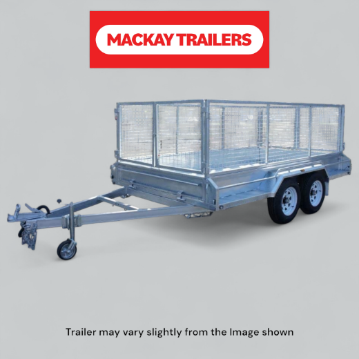 Picture of 12x6 S3500 Gal Tandem Axle Electric Brake Trailer ATM 3500kg
Package Includes:  8" Jockey Wheel, Spare Wheel Bracket, Spare Wheel and 600mm Cage