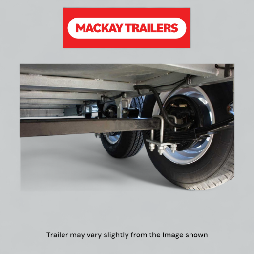 Picture of 8x5 S3500 Gal Tandem Axle Electric Brake Trailer ATM 3500kg
Package Includes:  8" Jockey Wheel, Spare Wheel Bracket, Spare Wheel and 600mm Cage