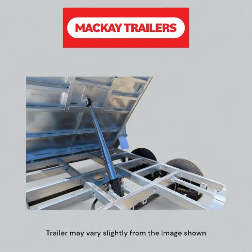 Picture of 10x6 S3200 Gal Tandem Axle Hydraulic Tipper Electric Brake Trailer450mm Sides ATM 3200kg
Package Includes:  8" Jockey Wheel, Spare Wheel Bracket, Spare Wheel and 600mm Cage